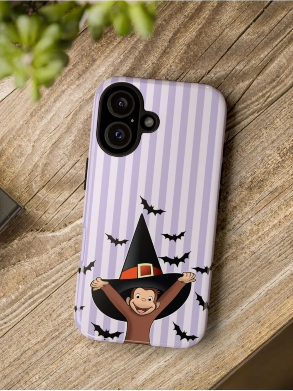 Cute Curious Geogre Monkey Halloween Lavender Purple Tough Phone Case
